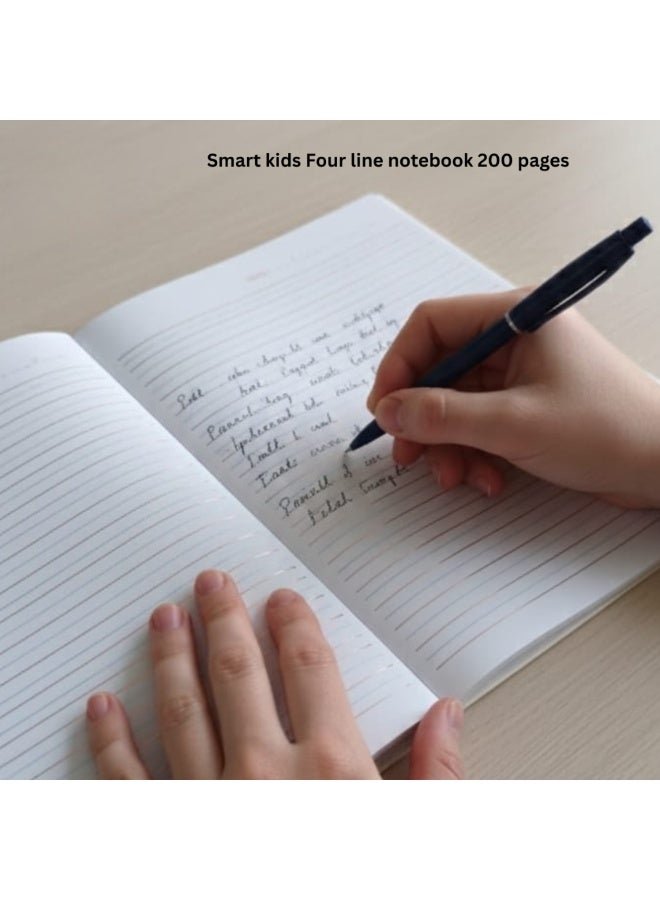 Smart kids Notebook Four line notebook 200 pages Hardcover Notebooks for For School Office Supplies - Image 4