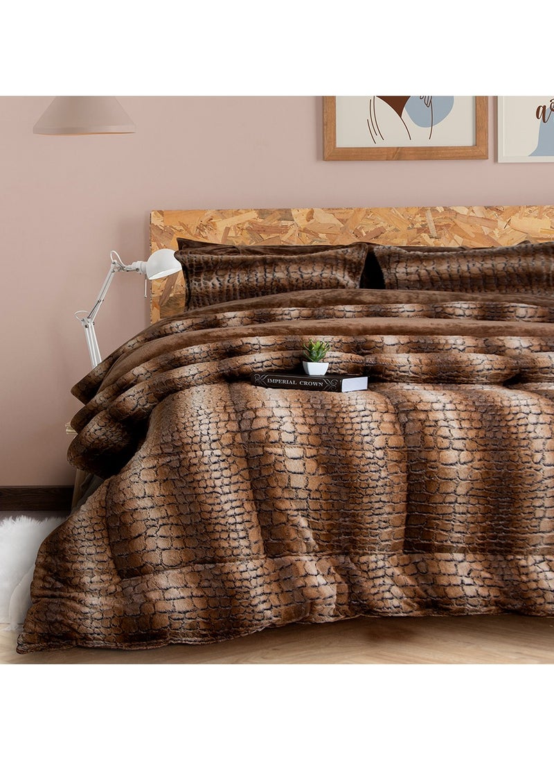 Family Bed quilt set Spanish fur 3 pieces size 220 x 240 cm model 692 from Family Bed  - Image 1