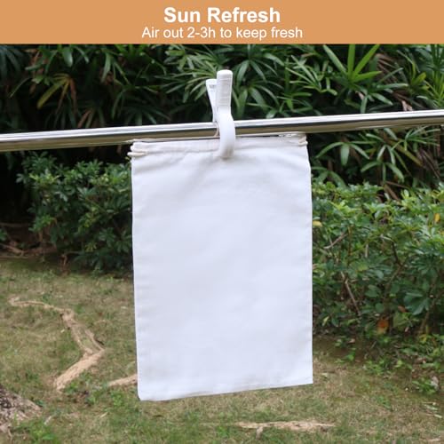 SumDirect 20Pcs Cotton Muslin Bags,White Lightweight Gift Bags Breathable Pouches with Drawstring Reusable Packing Storage Bags for Wedding, Party, Birthday (8x10inch) - Image 5
