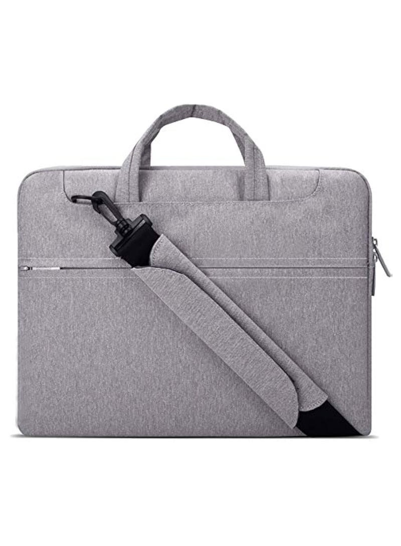 Arabest Laptop Carrying Case with Shoulder Strap for 15.6-16Inch Laptops Tablets Plush Padded Protector, Light Laptop Bag(Grey) - Image 1