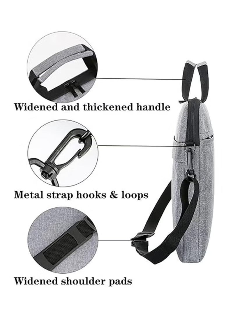 Arabest Laptop Carrying Case with Shoulder Strap for 15.6-16Inch Laptops Tablets Plush Padded Protector, Light Laptop Bag(Grey) - Image 2