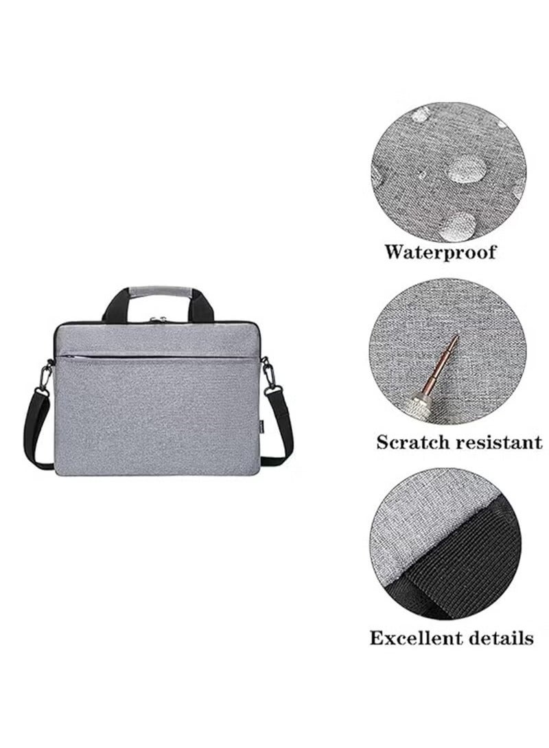 Arabest Laptop Carrying Case with Shoulder Strap for 15.6-16Inch Laptops Tablets Plush Padded Protector, Light Laptop Bag(Grey) - Image 3