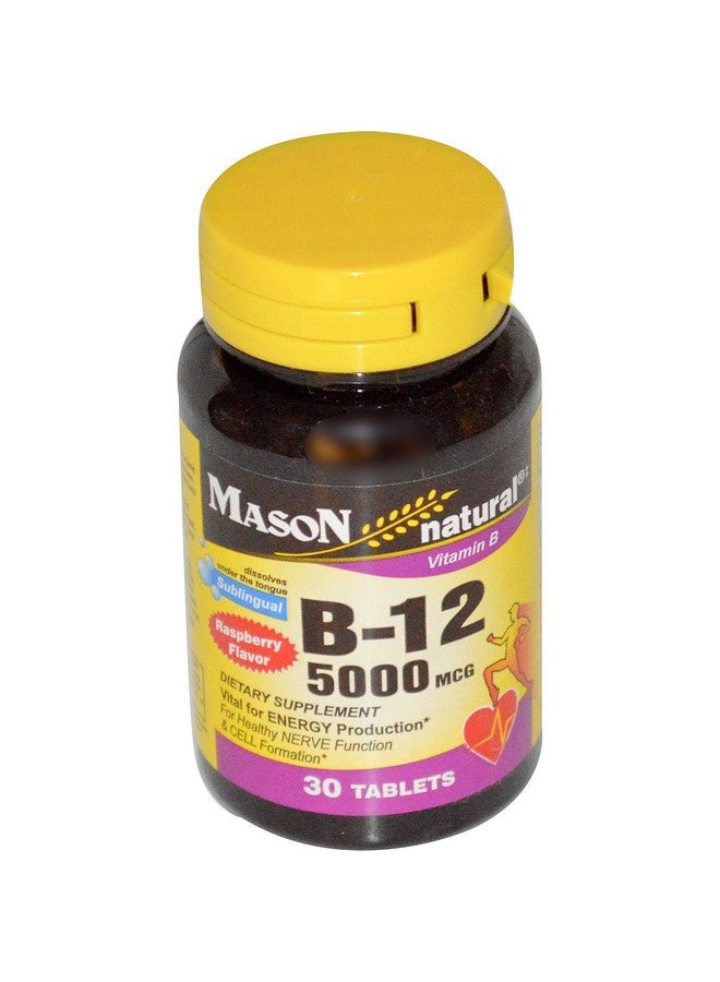 Mason Natural 2 Pack Special of MASON NATURAL B-12 5000 MCG SUBLINGUAL TABLETS 30 per bottle - Image 1