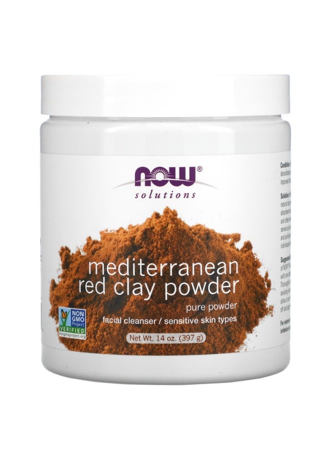 Solutions, Mediterranean Red Clay Powder, 14 oz (397 g)