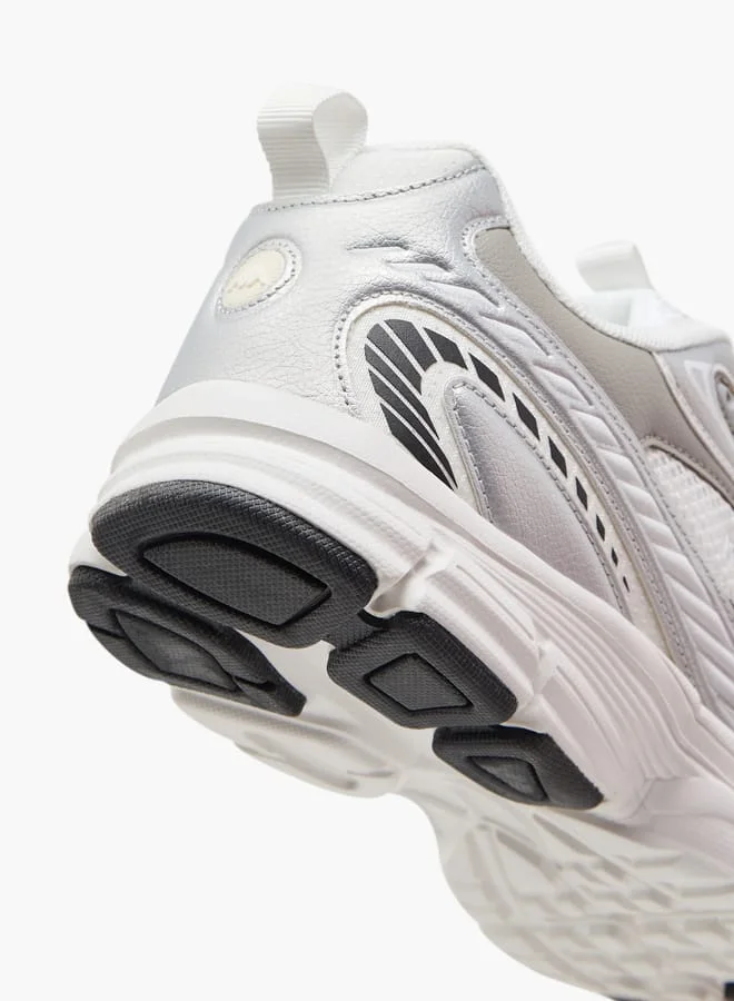 Kappa Men's Panelled Lace-Up Sports Shoes with Pull Tabs