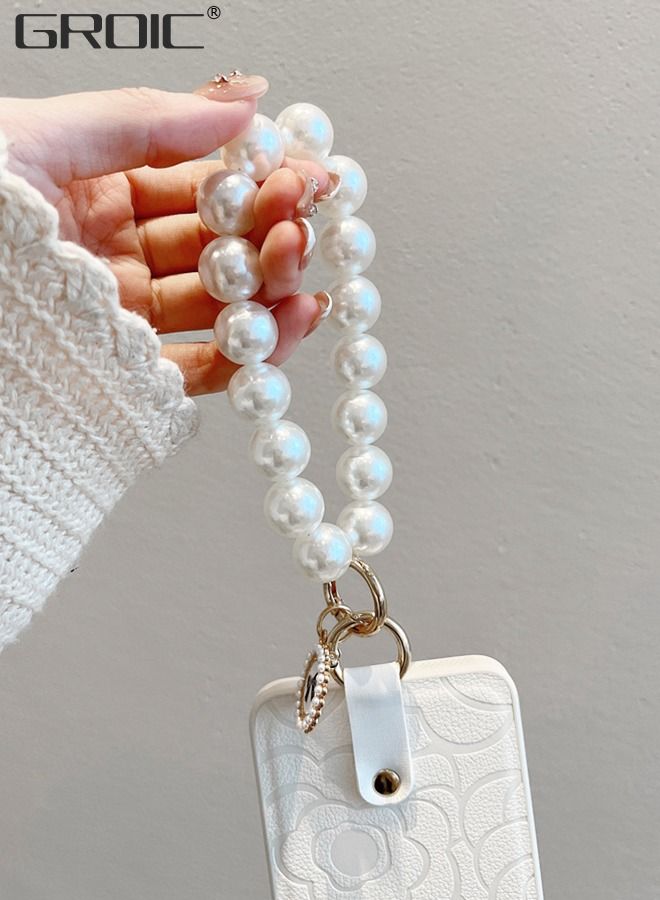 GROIC Phone Case for Huawei P60/P60 Pro 6.67 Inches Case, Cute Flower with Lovely Bracelet Chain for Women Girls Soft TPU Shockproof Protective Case Anti-lost Chain Cute Jewelry Cover  - Image 5