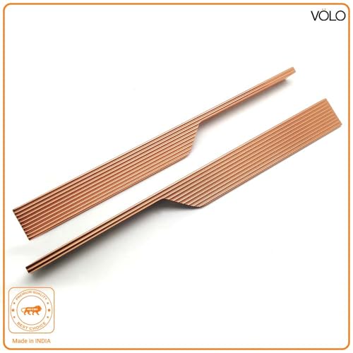 VOLO Cabinet Handle – Multi-Use Pull Handle for Wardrobes, Drawers, Sliding Closets, and Doors in Kitchen, Office, Bedroom (SAC-59) (1 Pair Left & Right) (Rose Gold, 288MM (12 Inch)) - Image 3