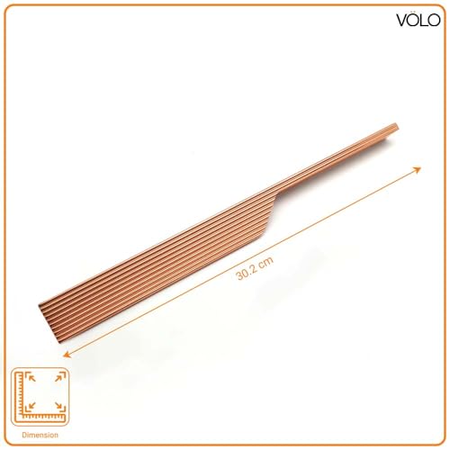 VOLO Cabinet Handle – Multi-Use Pull Handle for Wardrobes, Drawers, Sliding Closets, and Doors in Kitchen, Office, Bedroom (SAC-59) (1 Pair Left & Right) (Rose Gold, 288MM (12 Inch)) - Image 2