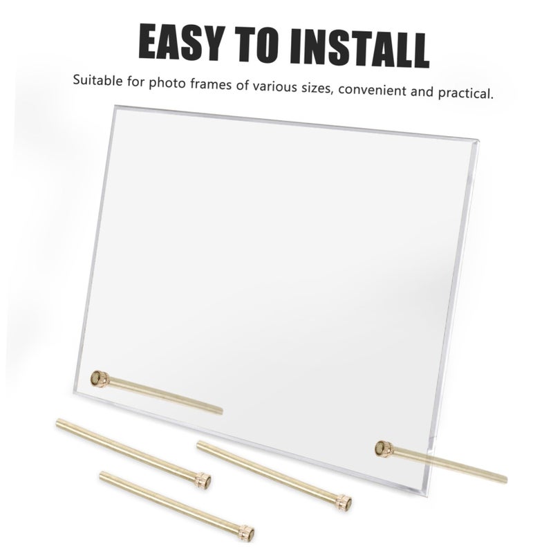 Angoily 10 Pcs Metal Photo Frame Back Support Rods Adjustable Easel for Desktop Display - Image 4
