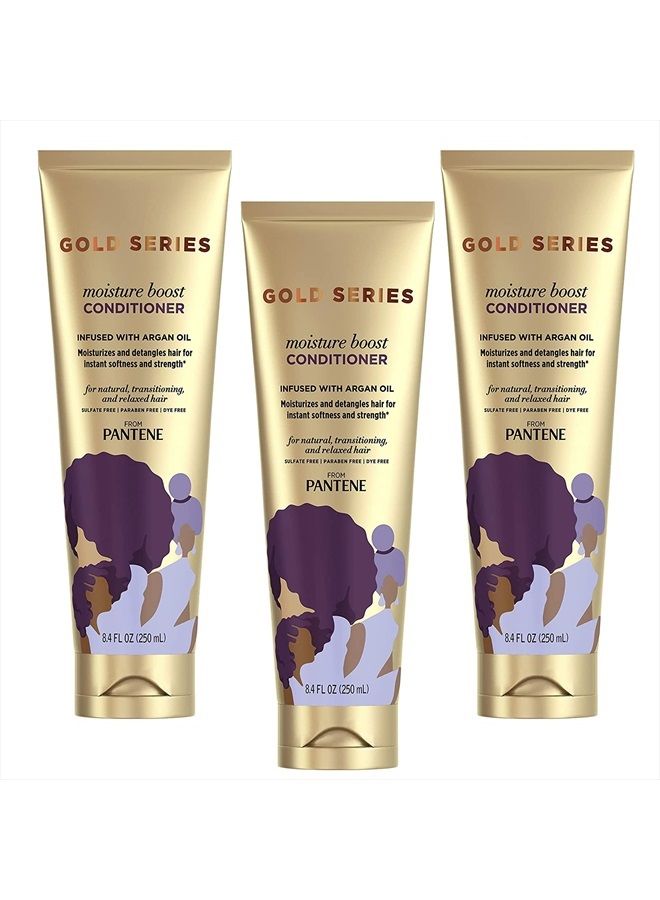 Pantene Gold Series Condition Moisture Boost 8.4 Ounce Tube (250ml) (3 Pack) - Image 1