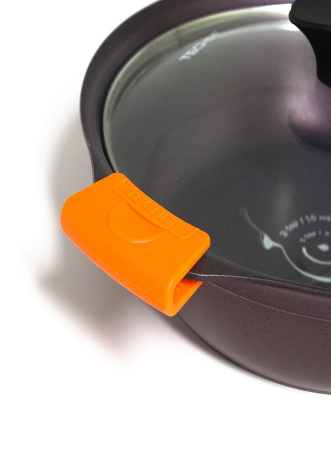 TECHEF - Silicone Pot Holders/Pinch Grips/Oven Mitts/ (Orange, Set of 2)/ Made in Korea - Image 5