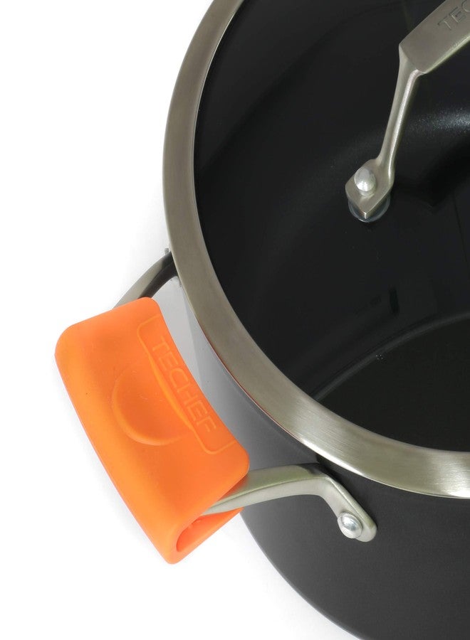 TECHEF - Silicone Pot Holders/Pinch Grips/Oven Mitts/ (Orange, Set of 2)/ Made in Korea - Image 4