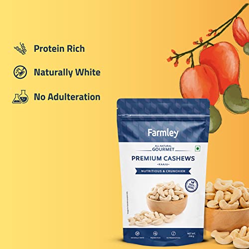 Farmley Whole Cashews 250 gram, Value Pack | Premium Kaju Dry Fruits, Whole Crunchy Cashews | Rich in Protein, & Nutritious | Gluten Free & Plant based Protein (Pack of 1) - Image 5