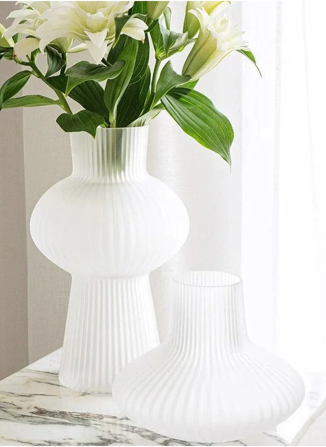 KNOT HOME Zenya Bundle Designer Glass Vases (2pcs) Knot Home Designer Accessory for Bedroom Living Dining Room Office Area Décor