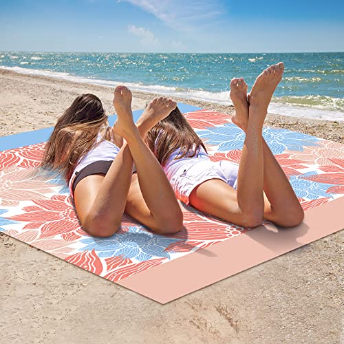 HIHOHO Beach Blanket Waterproof Sandproof Extra Large Beach Mat 79" X 83"/120"x108"for 1-8 Adults Quick Drying Durable Outdoor Picnic Mat for Beach Travel Camping Hiking - Image 4