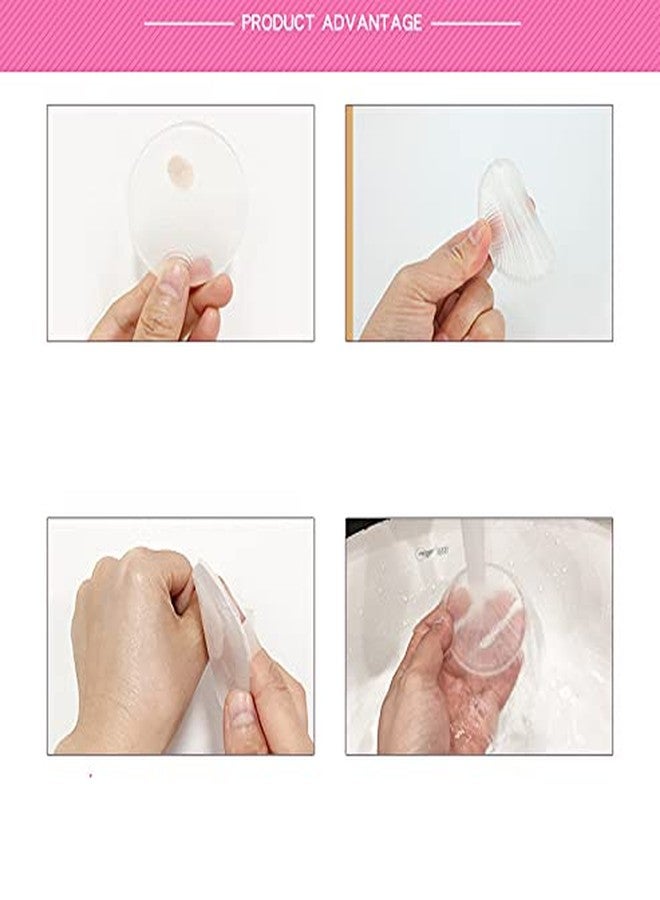 Lokusel 4 Pcs Silicone Makeup Sponge Air Cushion Powder Puff, Transparent Cosmetic Blender Cosmetic Puff BB Pad Beauty Tools Blender for Liquid Foundation Cream - Image 5