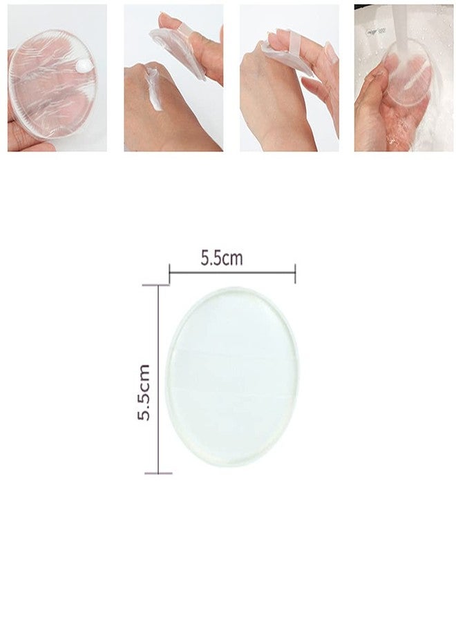 Lokusel 4 Pcs Silicone Makeup Sponge Air Cushion Powder Puff, Transparent Cosmetic Blender Cosmetic Puff BB Pad Beauty Tools Blender for Liquid Foundation Cream - Image 2