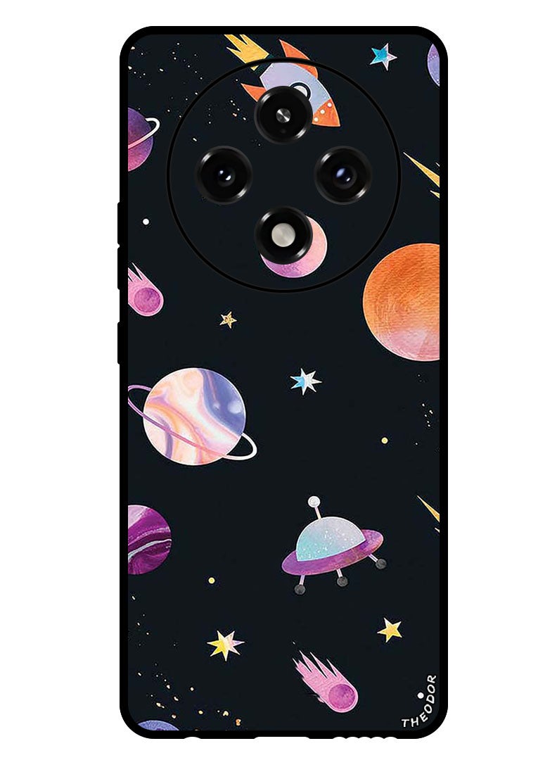 Theodor Protective Case Anti Scratch Shock Proof Bumper Cover For Oppo A3 Pro Planets Pattern - Image 1