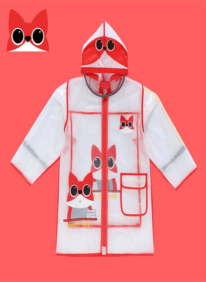 Loquat Children's Raincoat Full Picture Printed Thin Hooded Poncho  - Image 2