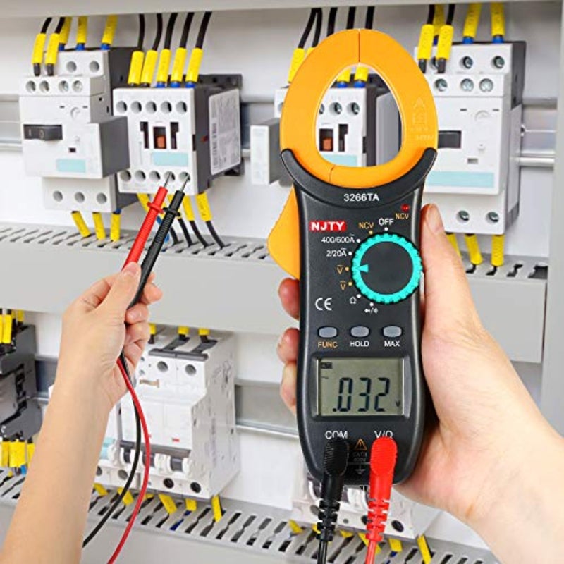Digital Clamp Meter 2000 Counts Auto Range Multimeter with NCV Test ACDC Voltage Portable Handheld Multimeter LCD Diaplay Measuring AC t Resistance Continuity Diode DOOMUN - Image 3