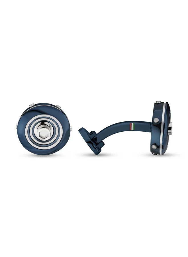 دوكاتي كورس Speciale Silver and Blue Luxury Cufflinks For Men