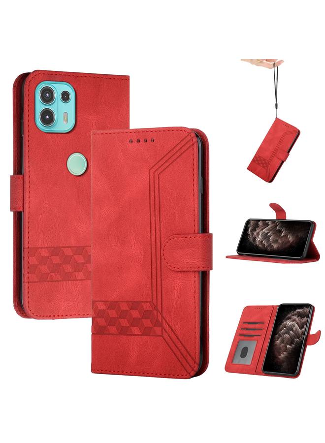 اس-توب جراب لهاتف Motorola Moto G50 5G جراب هاتف جلدي قابل للطي بملمس مكعب - Image 1