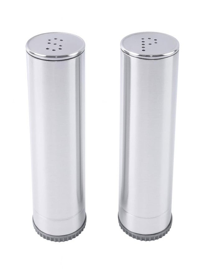 SUPERMOM Spice Box 2 Pcs – Salt & Pepper Dispenser Set – Sleek Design Stainless Steel Seasoning Shaker, BPA-Free & Reusable Easy Grip Seasoning Jars for Kitchen & Dining Tables & Restaurants - Image 1