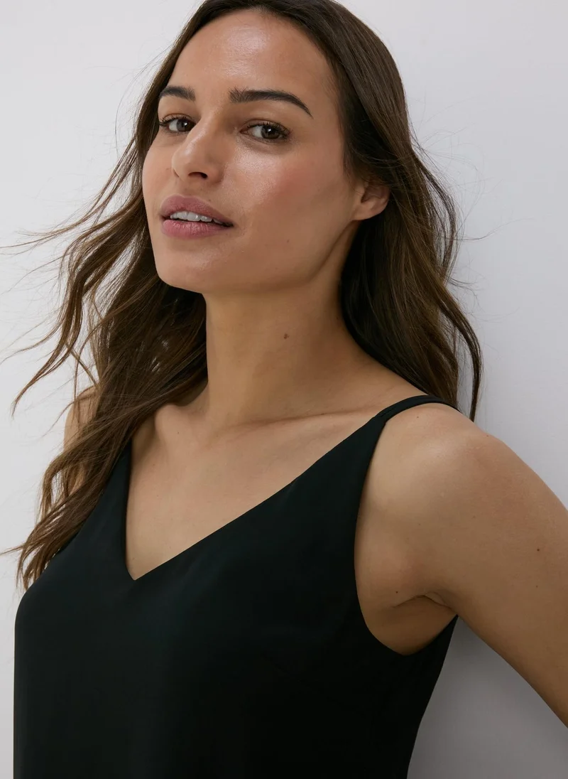 Matalan Et Vous Black Plain Cami Top