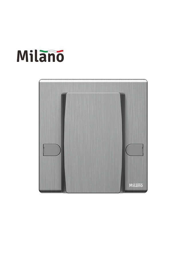 DANUBE HOME Milano 45A Flux Outlet - Aura Brushed Silver Electrical Switch & Socket - Durable Polycarbonate Design - 25 Years Warranty - High-Quality Electrical Tools & Accessories - Made in China
