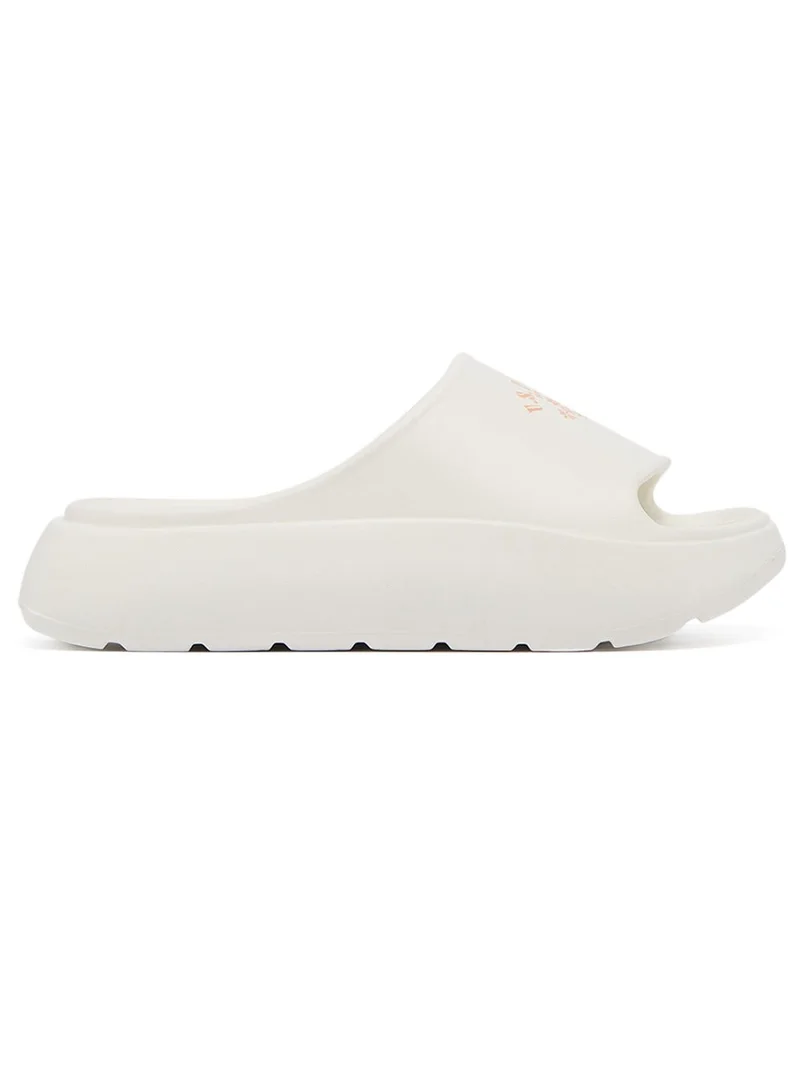 Women's White Slides - High-Quality Sole Lightweight & Trendy Design