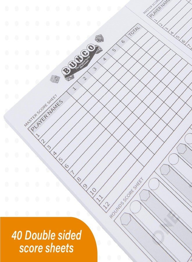 Continuum Games Bunco Score Sheets Refill, Double-Sided Sheets, Scores 6 Rounds for 12 Players Per Side, Essential for Scorekeeping Bunco Game Nights, Includes Bunco Rules, Bunco Party Supplies - Image 3