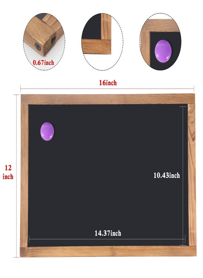 TONICE Magnetic Chalkboard for Wall Rustic Wood Framed Decorative Blackboard Sign Hanging Chalkboard for Home, Office, Restaurant 12" x 16" - Image 2