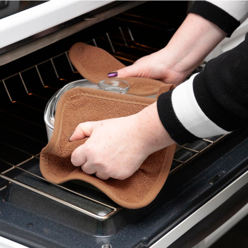 Ritz Terry Potholder & Hot Pad: Unparalleled Heat Resistant  Durable 100% Cotton - Ergonomically Designed for Optimal Grip - Easy-Care Machine Washable  Perfect for Your Kitchen - Copper  2-Pk - Image 4