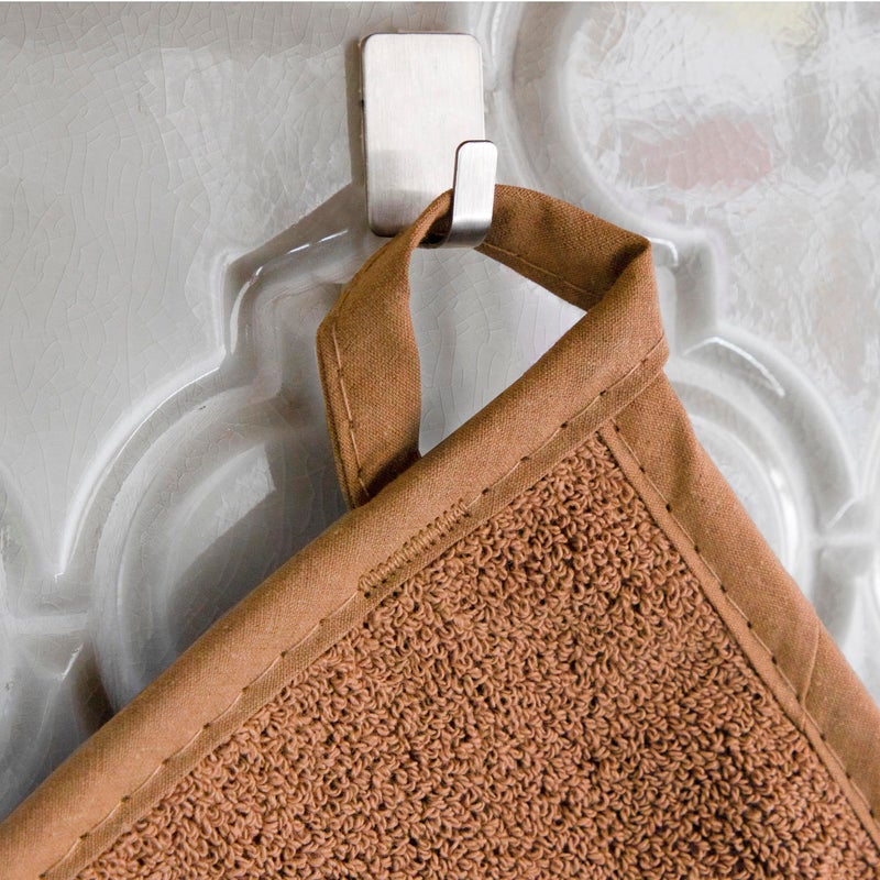 Ritz Terry Potholder & Hot Pad: Unparalleled Heat Resistant  Durable 100% Cotton - Ergonomically Designed for Optimal Grip - Easy-Care Machine Washable  Perfect for Your Kitchen - Copper  2-Pk - Image 3