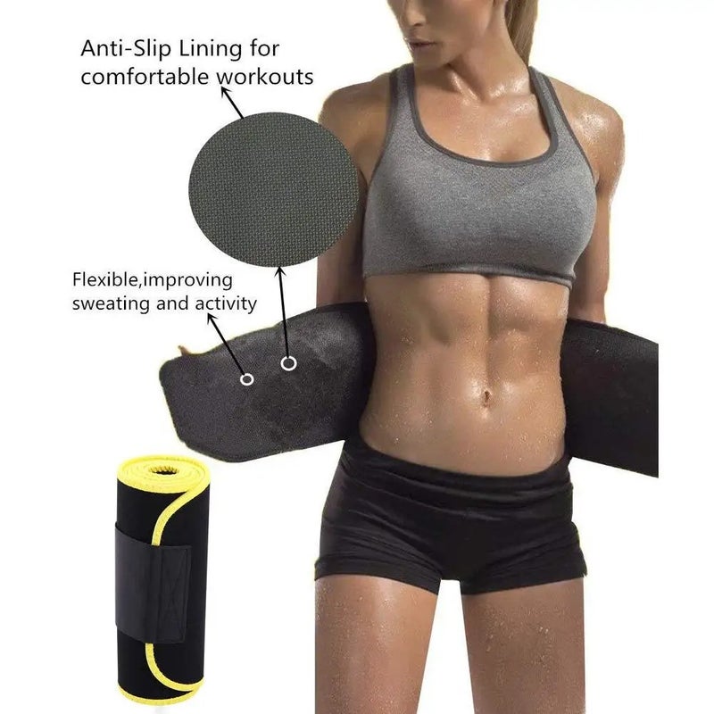 Bluejw Hot Neoprene Waist Trainer for Women & Men - Slimming Waist Wrap Band - Sauna Sweat Belt for Weight Loss - Waist Trimmers - Image 3