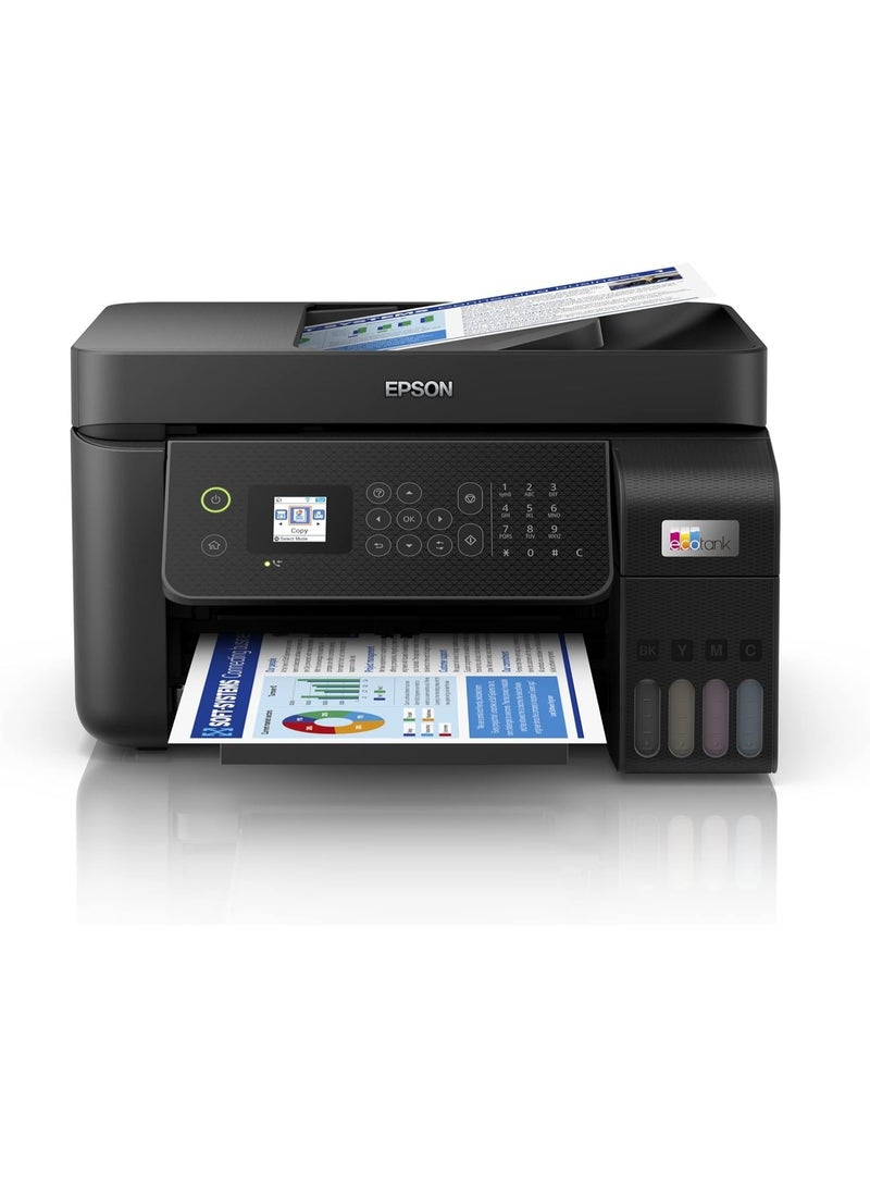 إبسوم طابعة إبسون إيكو تانك L5590 المكتبية المزودة بخزان حبر، طابعة ملونة عالية السرعة A4 متعددة الوظائف (4 في 1) مع وحدة تغذية تلقائية للمستندات، وواي فاي مباشر، وإيثرنت، مع إمكانية الاتصال عبر تطبيق SmartApp - Image 1