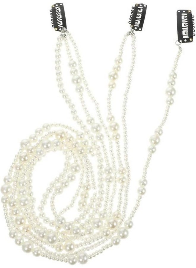 Shidara 3pcs Premium Pearl Hair Accessories - Baroque Style - Women & Girls - Pearl & Alloy - Hair Braid Clips & Chains - Wedding & Occasion Accessories - Image 1