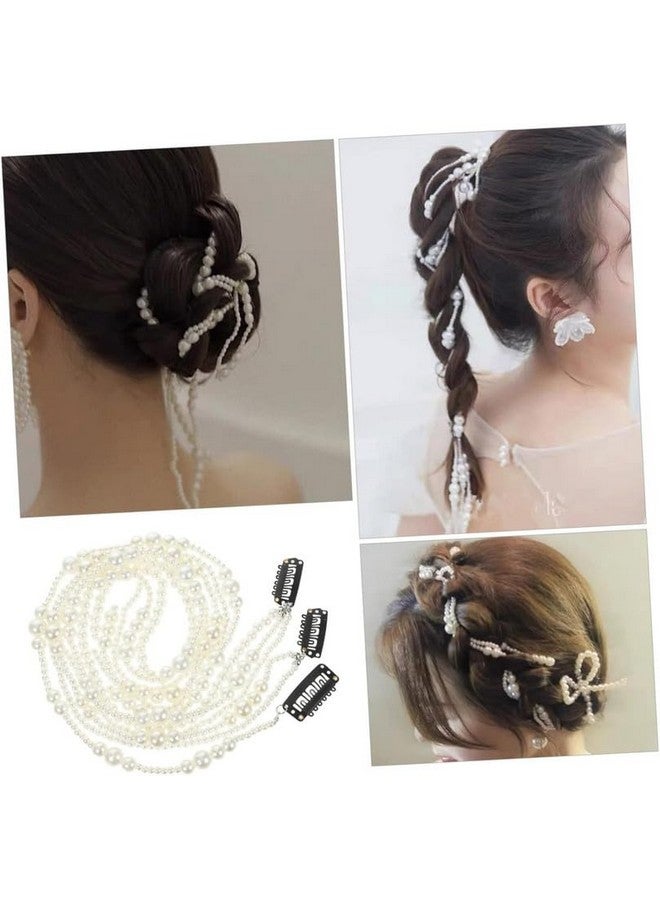 Shidara 3pcs Premium Pearl Hair Accessories - Baroque Style - Women & Girls - Pearl & Alloy - Hair Braid Clips & Chains - Wedding & Occasion Accessories - Image 4