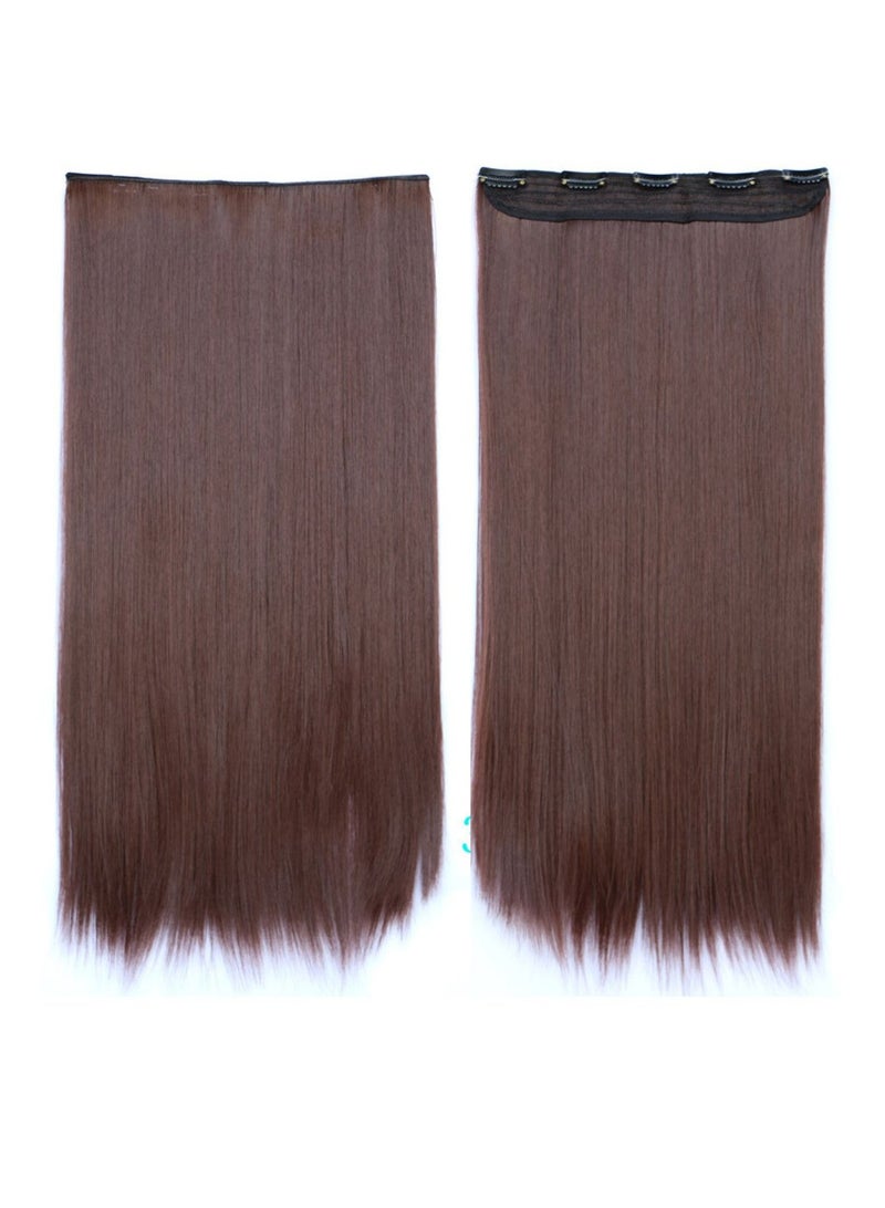 Estelle Full Head One Piece Long Straight and Body Wave Hair Extension With 5 Clips Suitable For Women and Girls Straight Color No  2M33 - Image 2