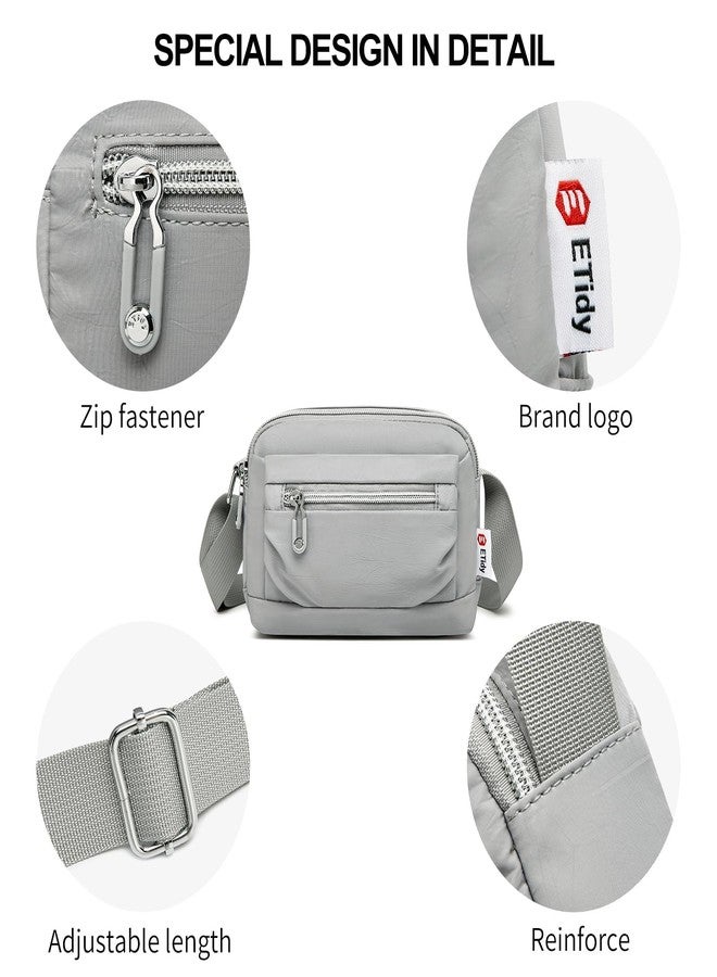 ETidy Nylon Small Womens Crossbody Bag Casual Shoulder Handbag Mini Purse With Adjustable Strap (Black Upgrade) - Image 3