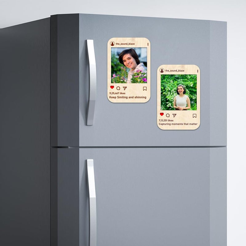 Deep Print Customized Insta Fame Fridge Magnet Set of 2 Size 3 x 4 Inchs - Image 3