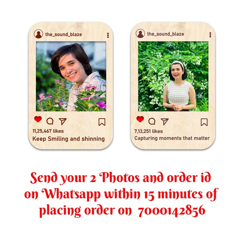 Deep Print Customized Insta Fame Fridge Magnet Set of 2 Size 3 x 4 Inchs - Image 2