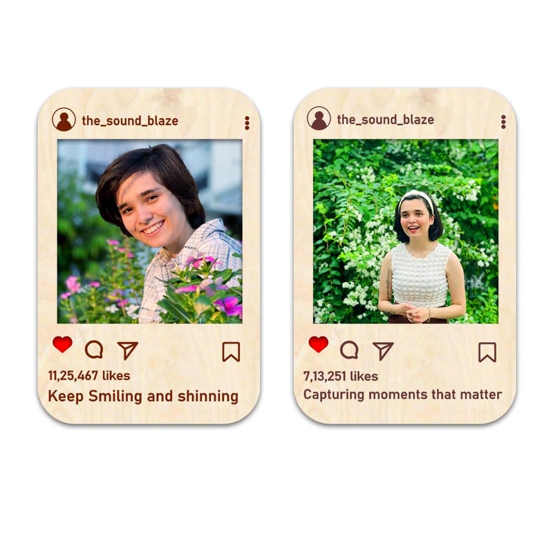 Deep Print Customized Insta Fame Fridge Magnet Set of 2 Size 3 x 4 Inchs - Image 1