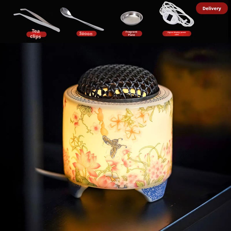 Ceramic Electric Incense Burner with Timer - Image 1