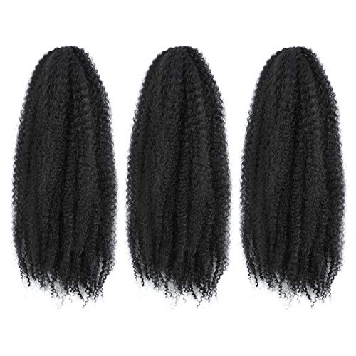 Dansama Marley Hair, 24 Inch Marley Twist Braiding Hair, Fluffy Faux Locs Curly Braiding Hair Extensions (24 Inch (Pack of 3), #1) - Image 1