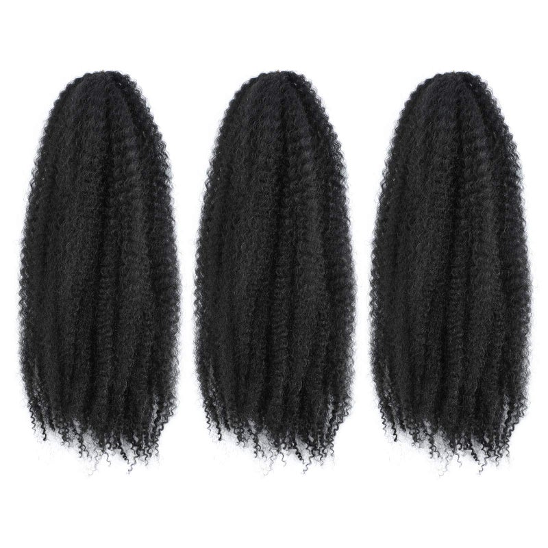 Dansama Marley Hair, 24 Inch Marley Twist Braiding Hair, Fluffy Faux Locs Curly Braiding Hair Extensions (24 Inch (Pack of 3), #1) - Image 3