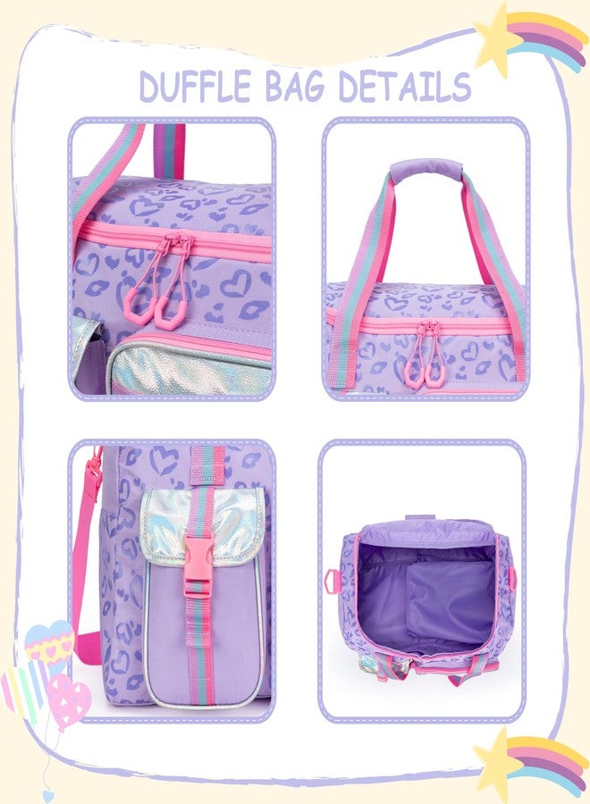 Oruiji Kids Duffle Bag Girls Women Travel Bag Gifts Overnight Bag for Girls Women Tote Sleepover Bags for Girl Gym Dance Bags with Shoes Compartment - Image 5
