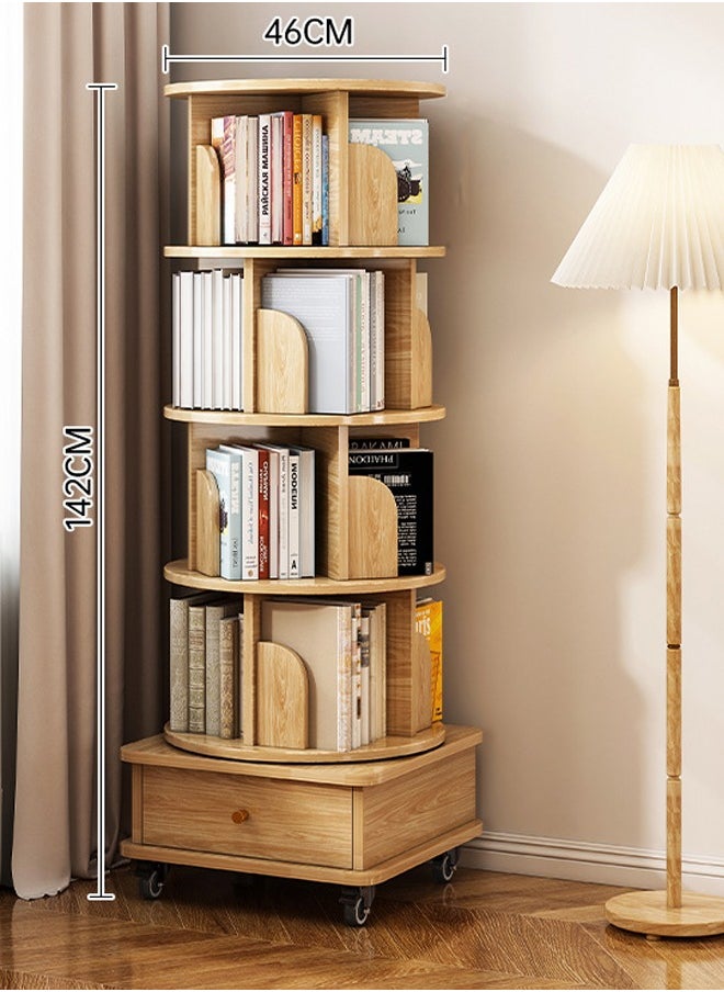NKX - Multifunctional 360° Rotating Sturdy Bookshelf and Storage with Wheels - Image 1