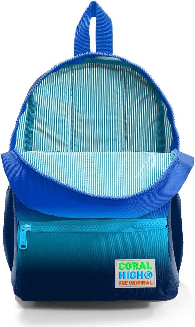 Mini Yuva Backpack Navy Blue Color Gradient Patterned Two Compartments 23545
