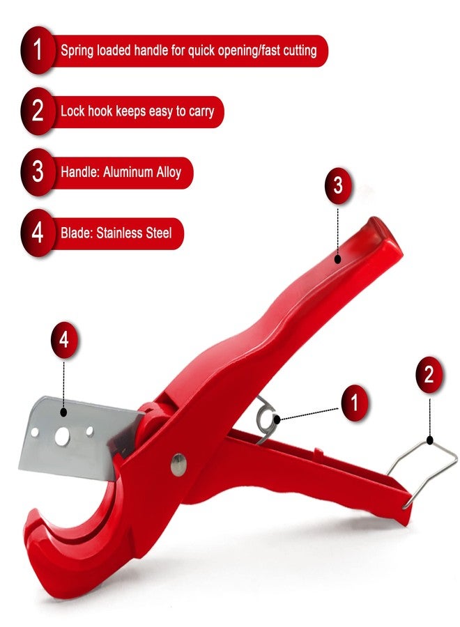 HAUTMEC أداة قطع أنابيب Pvc من HAUTMEC وقاطعة Pex وقاطعة أنابيب بلاستيكية وقاطعة أنابيب حتى 1-3/8 بوصة (0-36 مم) PL7261703 - Image 2
